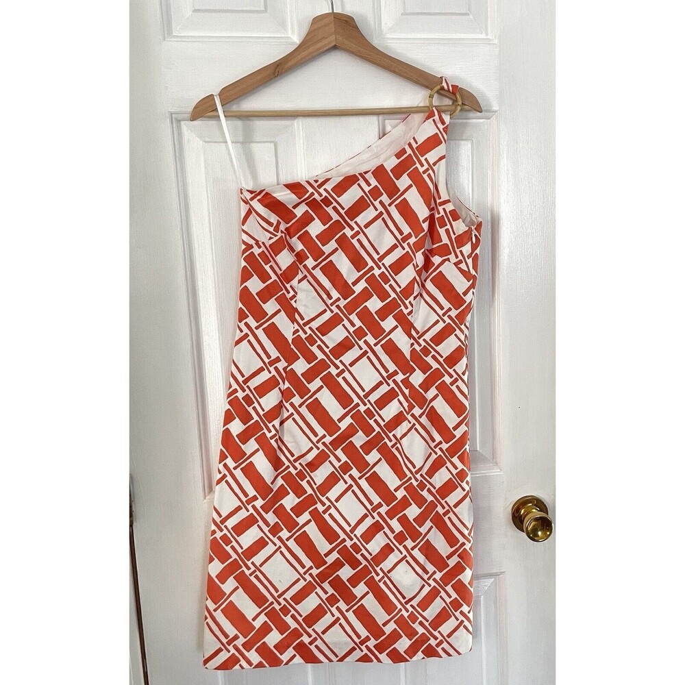 Melly M Tropical One Shoulder Lined Dress Sz6